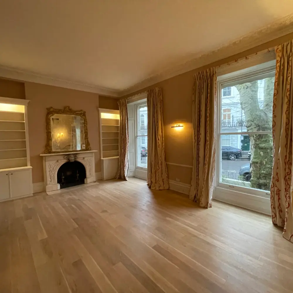 Living room after renovation work