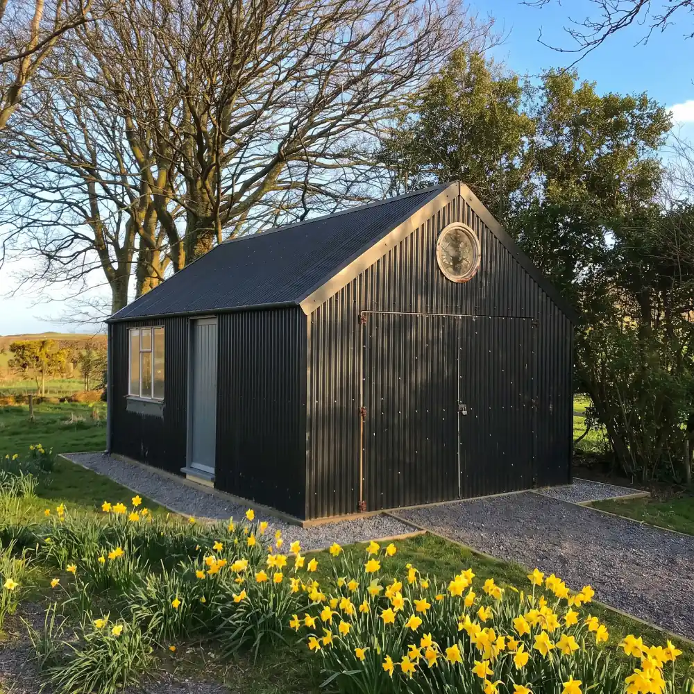 Garden shed after extension