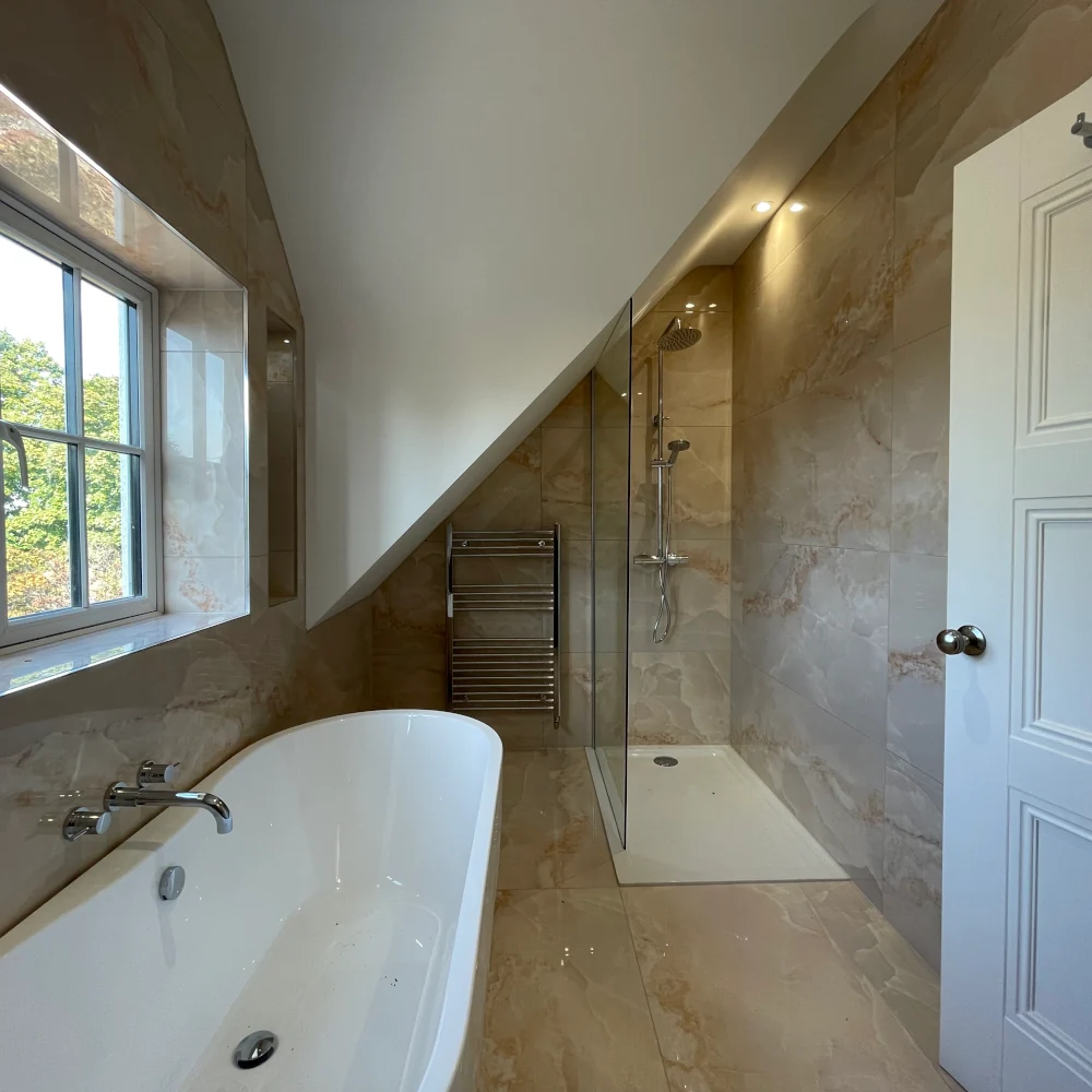 Bathroom extension work complete